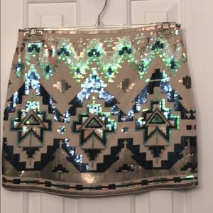 Express sequin skirt